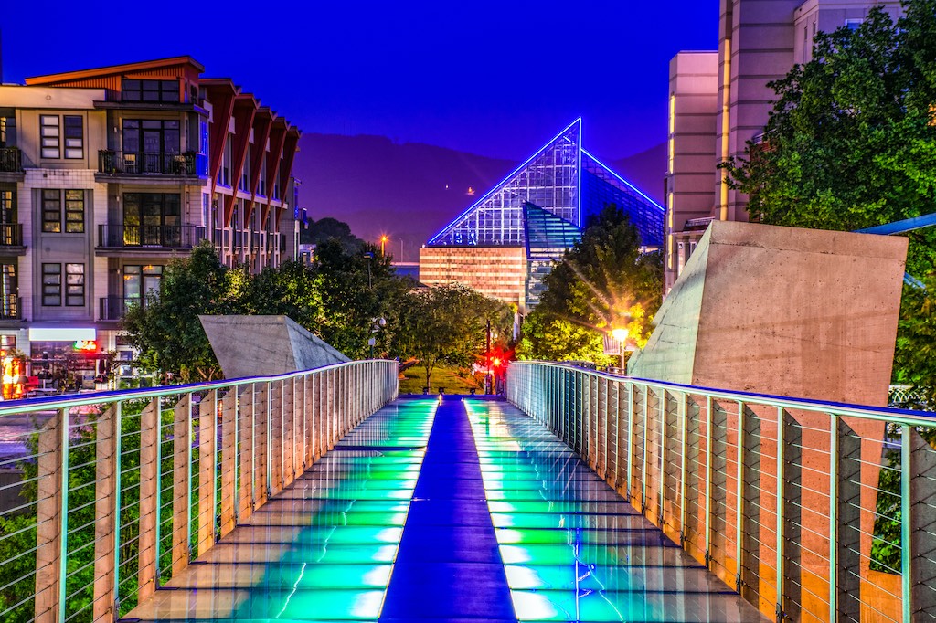 Glass Bridge in Downtown Chattanooga Tennessee TN