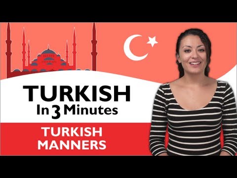 Learn Turkish - Turkish in Three Minutes - Thank You &amp; You&#039;re Welcome in Turkish