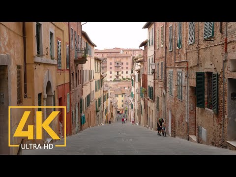 Beautiful Cities of Tuscany, Italy - 4K City Life Video with Street Sounds