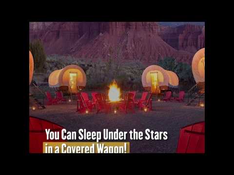 Sleep Under the Stars in a Covered Wagon at Utah&#039;s Capitol Reef Resort