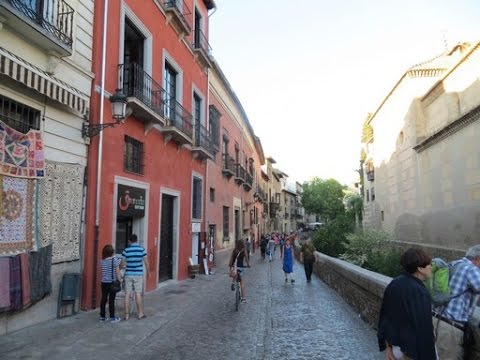 Granada, Spain - Carrera del Darro romantic river walk