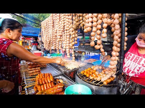 Street Food in Thailand - NIGHT MARKET Thai Food in Chiang Mai, Thailand!