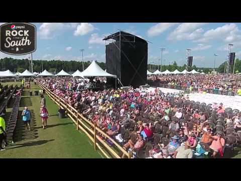 Aerial footage of Rock of the South concert in Cullman