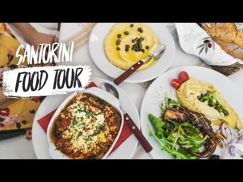 Greek Food Tour PART 2! - Delicious Santorini Dishes + BEAUTIFUL Cave Home Tour!