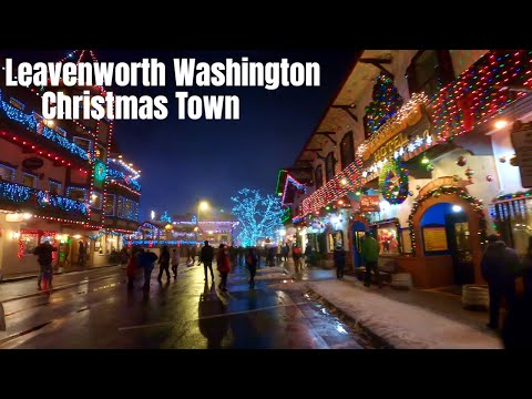 Leavenworth, Washington - The Ultimate Winter Wonderland 4K Walking Tour 2019