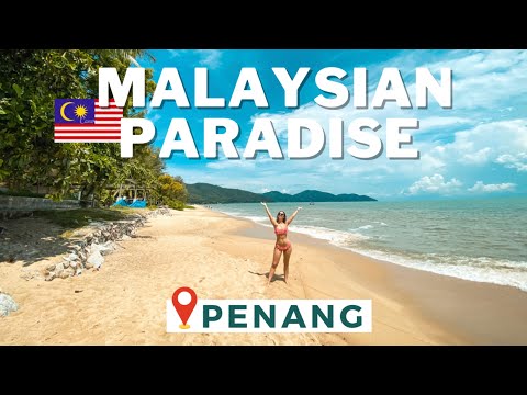 THIS BEACH IS FAMOUS BUT NO ONE WAS THERE | Batu Ferringhi &amp; FOOD in Penang Malaysia Vlog 2022