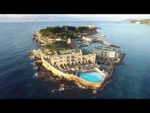Aerial video of Bendor island, Bandol, France