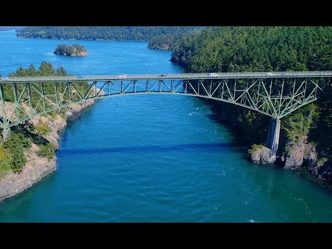 Deception Pass Bridge, Whidbey Island, WA in 4K