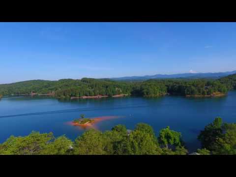 2 Aerial Video 513 Old Shallowford Bridge Rd Lake Keowee Waterfront Home Mountain View Roach