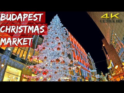 Budapest Christmas Market Hungary BASILICA &amp; VOROSMARTY SQUARE 4K