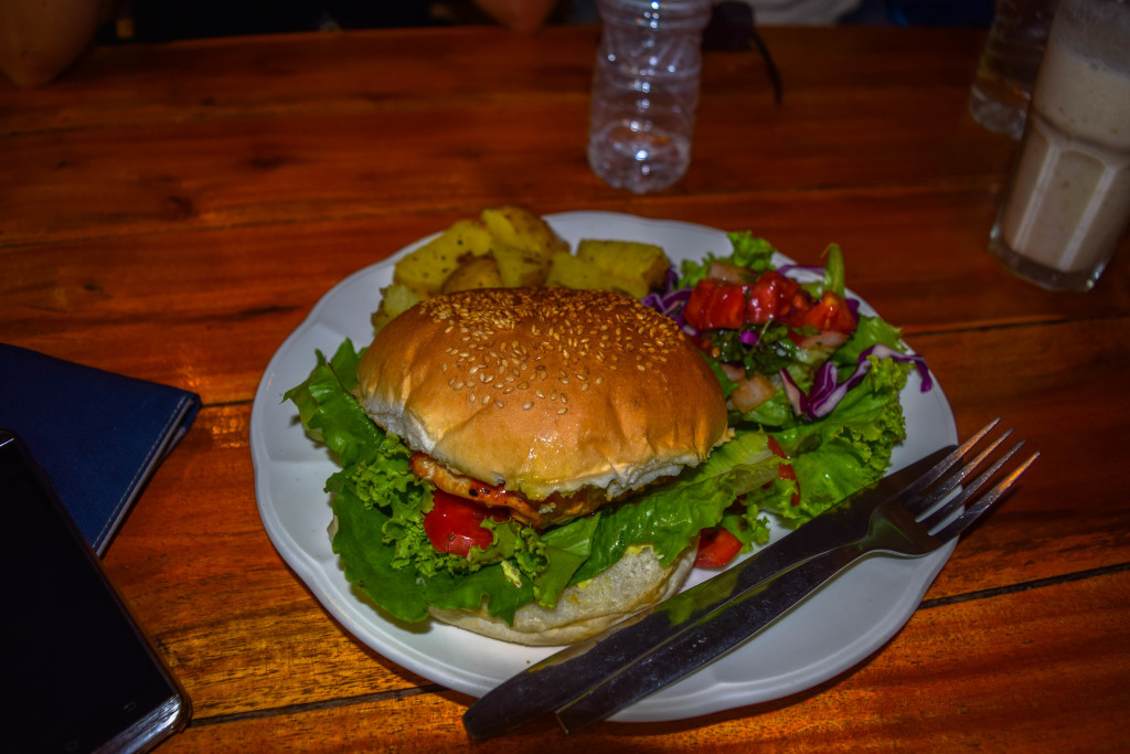 BBQ Chicken Burger at OM Cafe! 