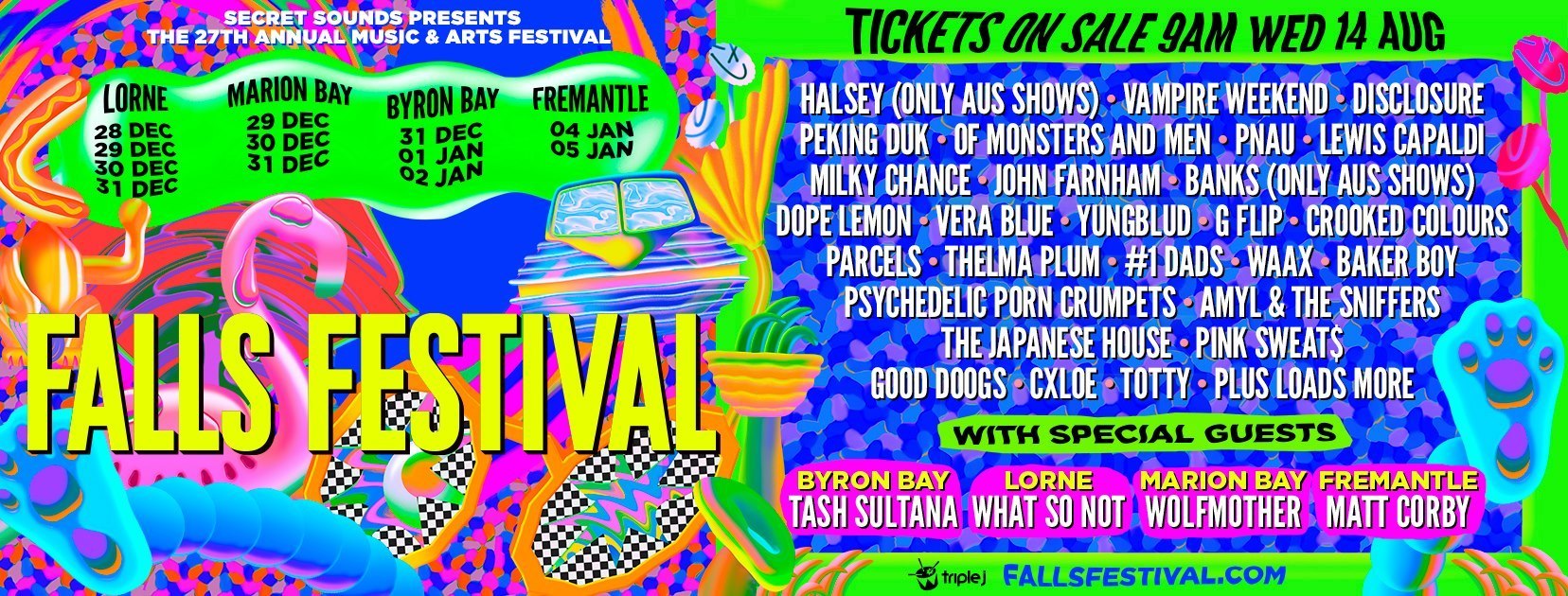 Falls Festival - New Years Eve Festivals Australia 2019