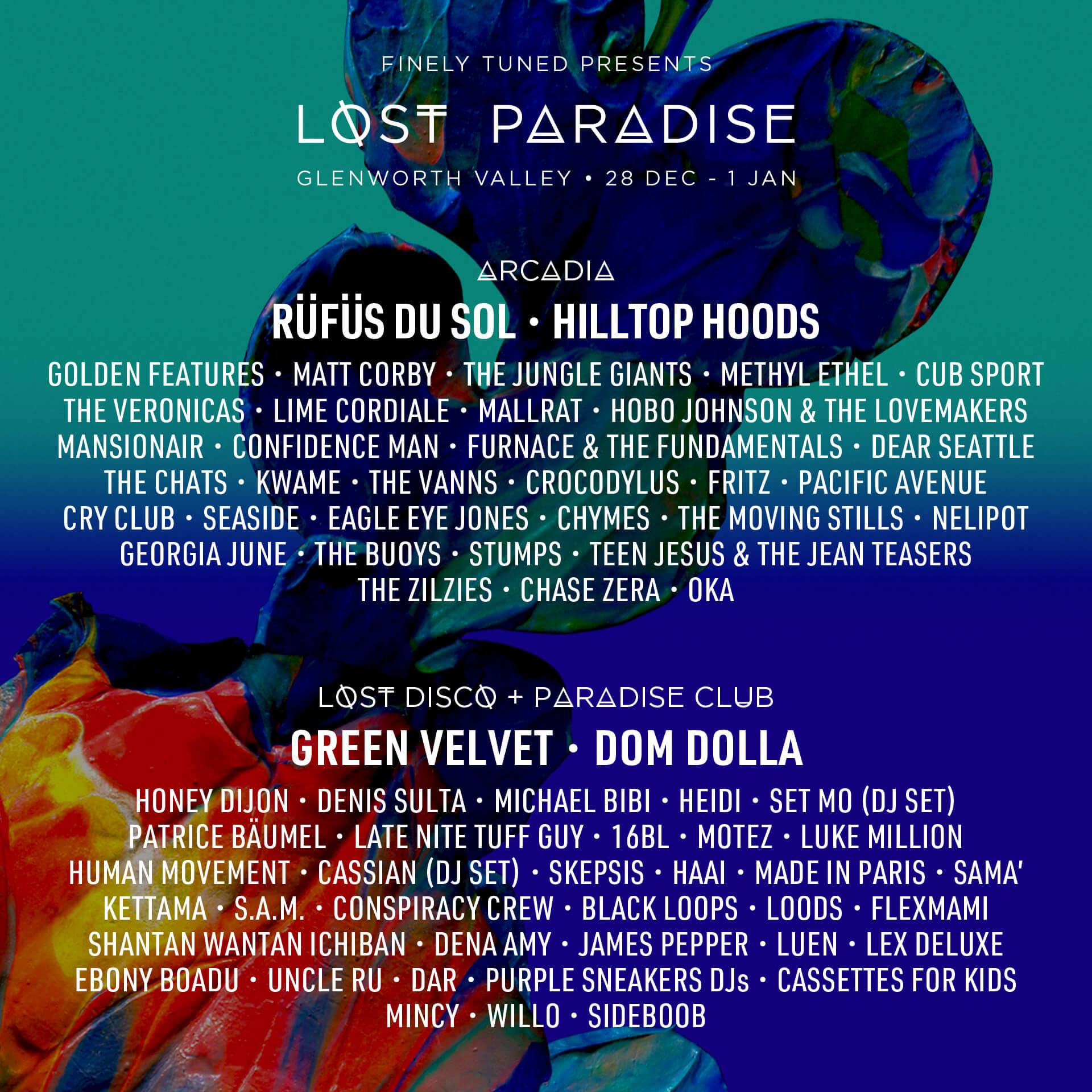 Lost Paradise - New Years Eve Festival Australia - 2019 Line-Up
