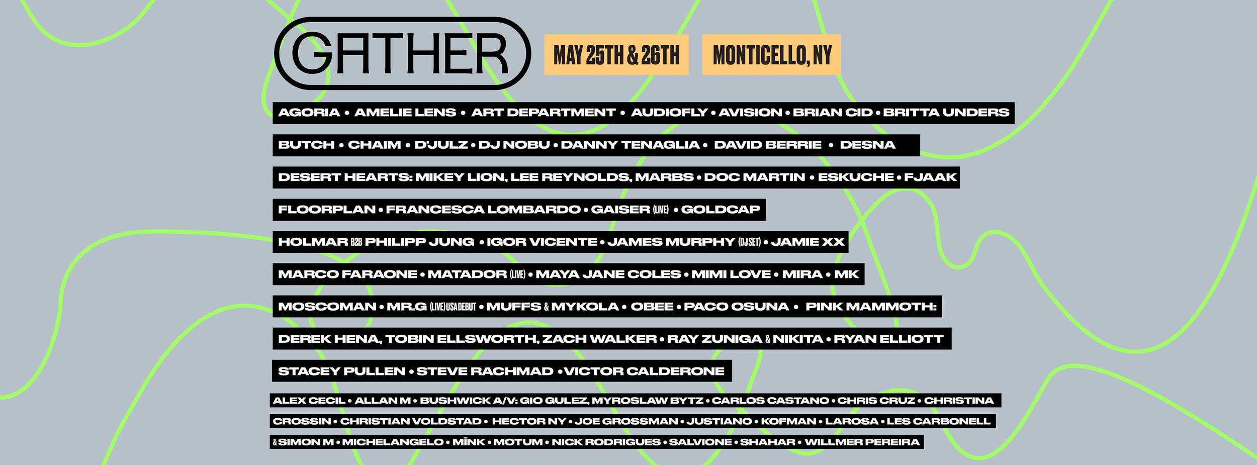 Gather Outdoor Festival New York Techno EDM 2019