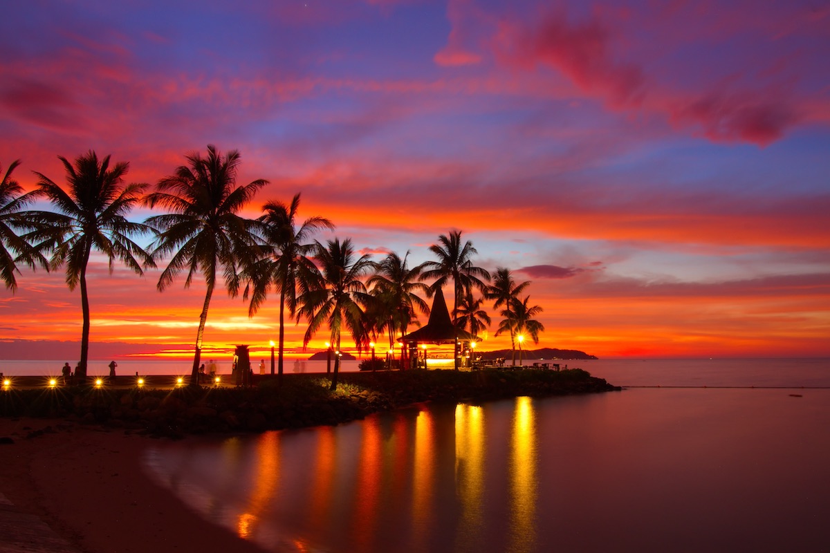 Tanjung Aru beach Kota Kinabalu Sabah Malaysia