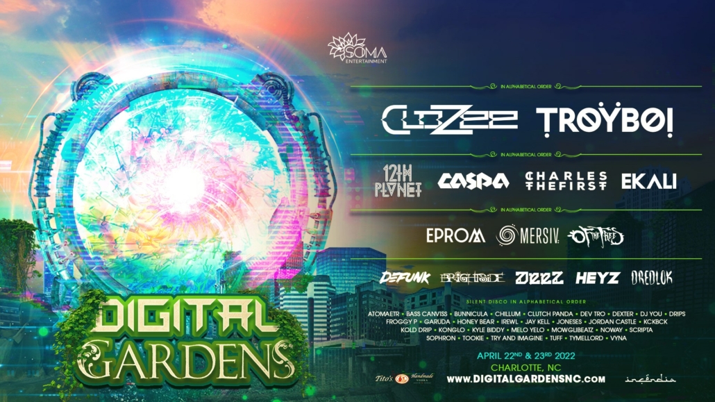 Digital Gardens EDM Festival North Carolina 2022 Line Up