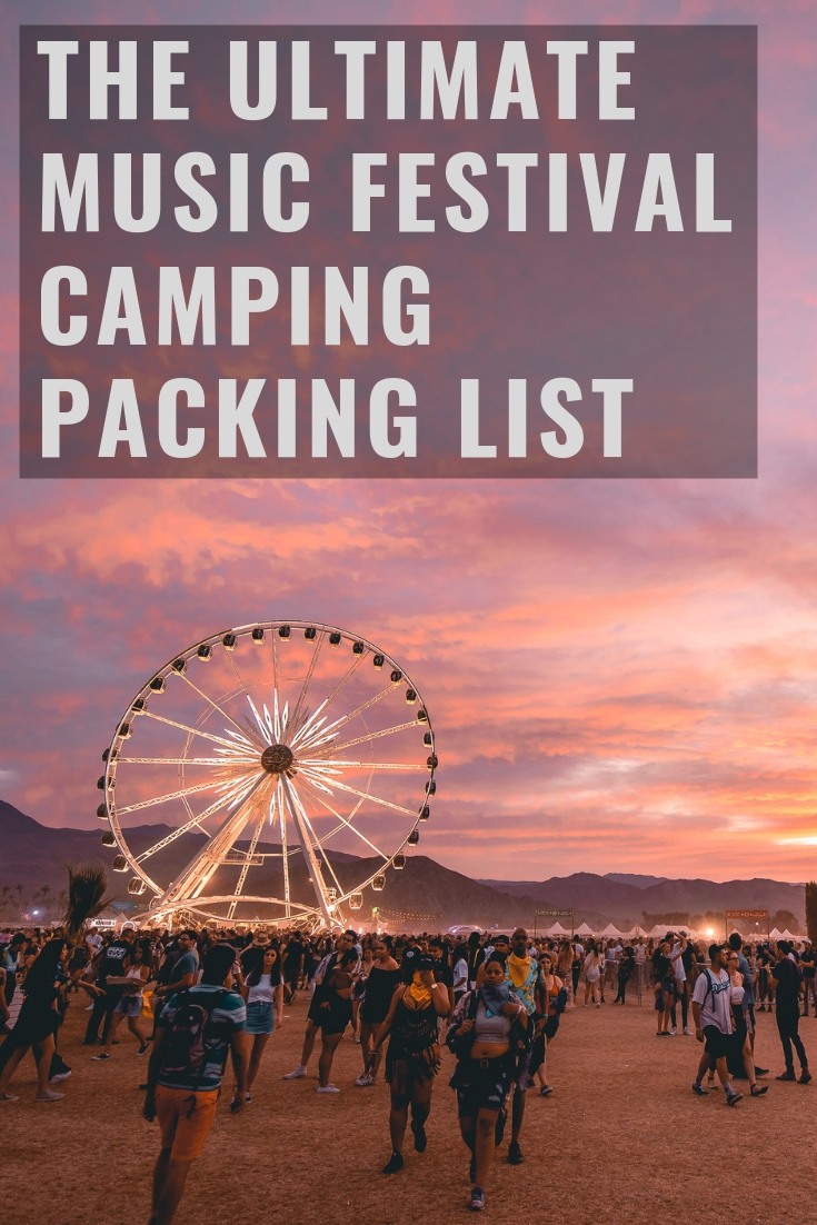 Camping Music Festival Check List Essentials