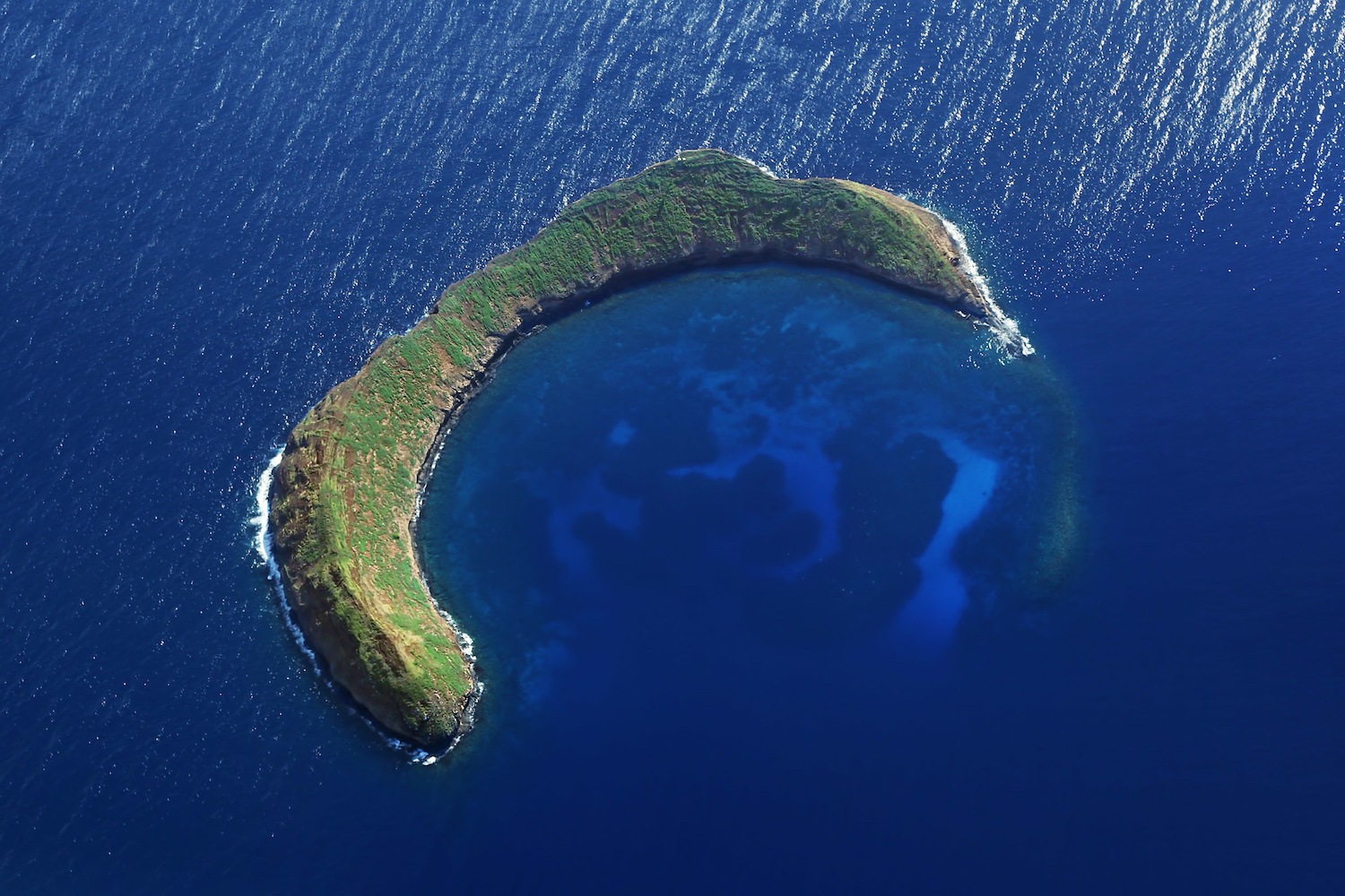 Molokini Crater - Aerial View Near Maui - Hawaii