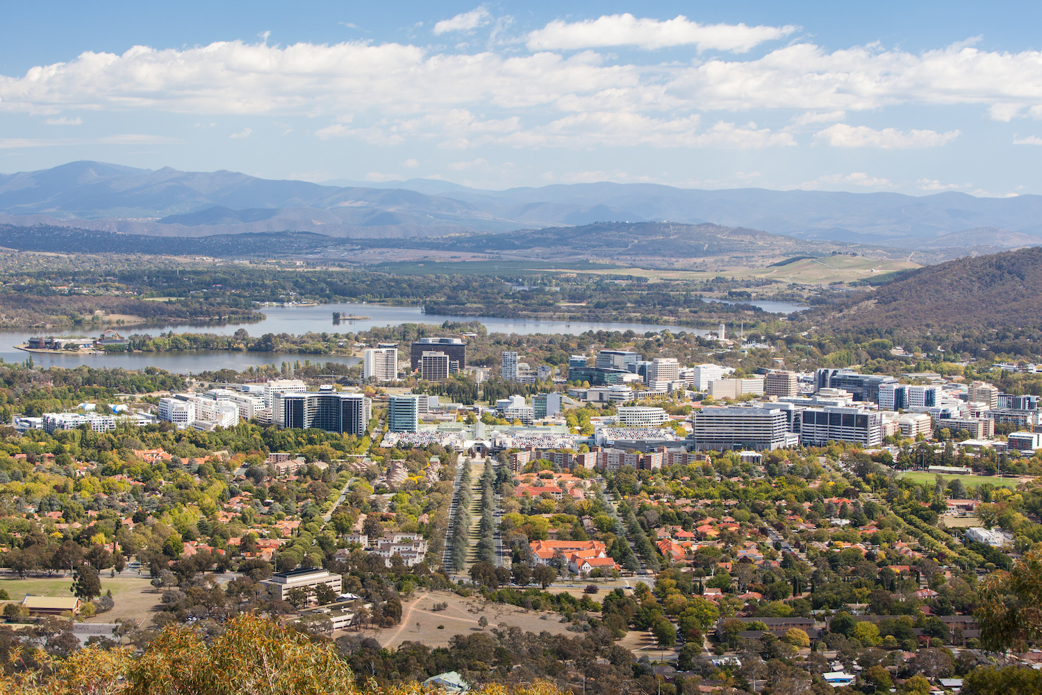 View over Canberra CBD