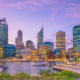 Downtown Perth skyline in Australia