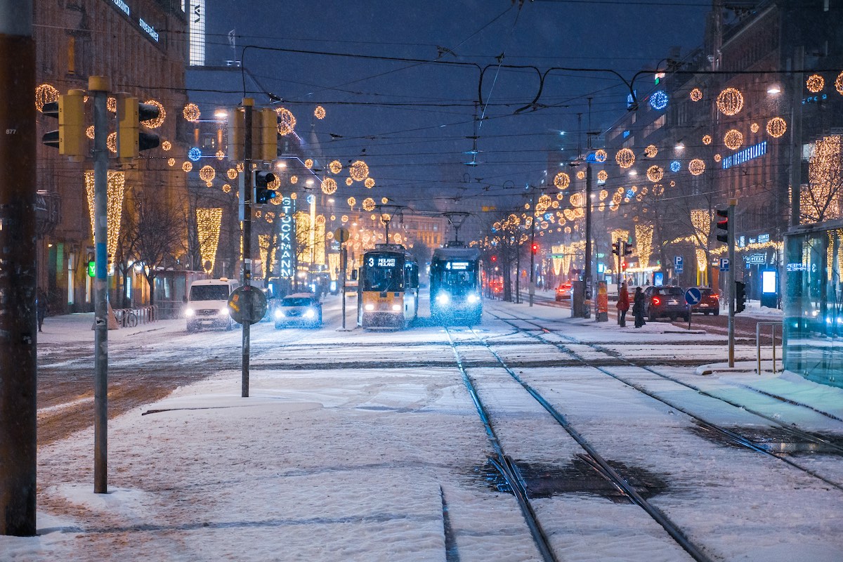 Helsinki, Finland in February Winter