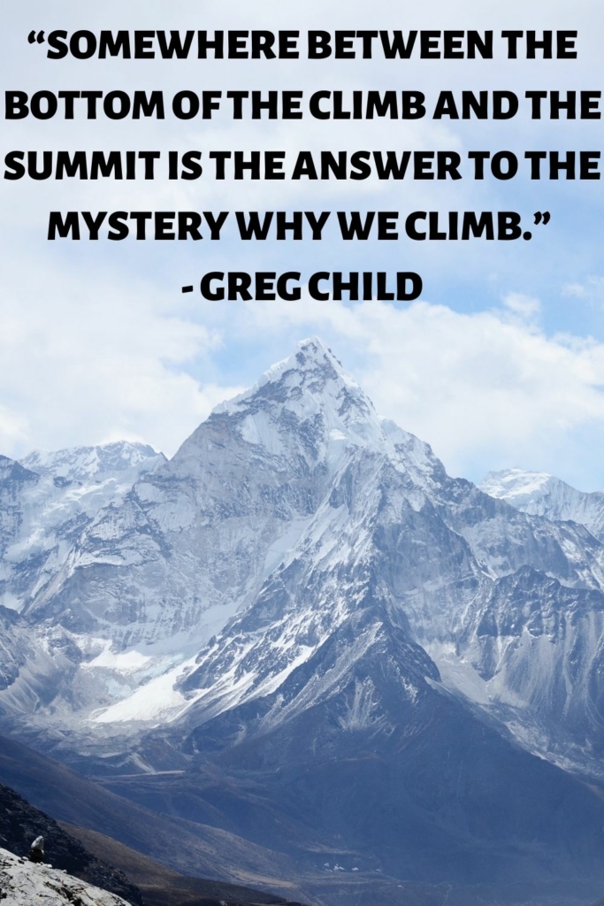 mountain climbing quotes