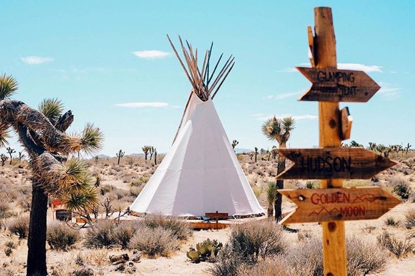 The Rising Sun Tipi at Lazy Sky | Yucca Valley Glamping