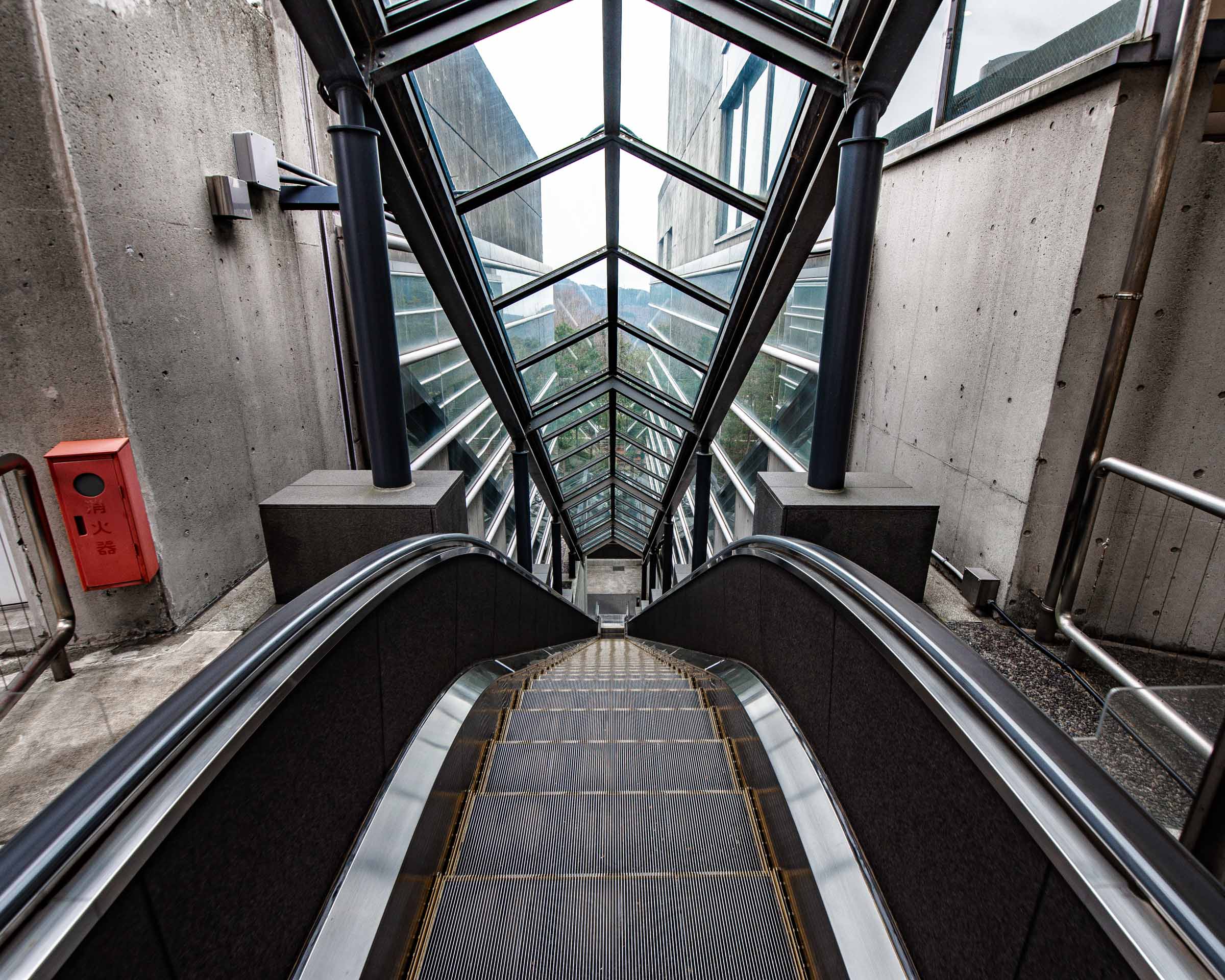 Hakone Open-Air Museum escalator
