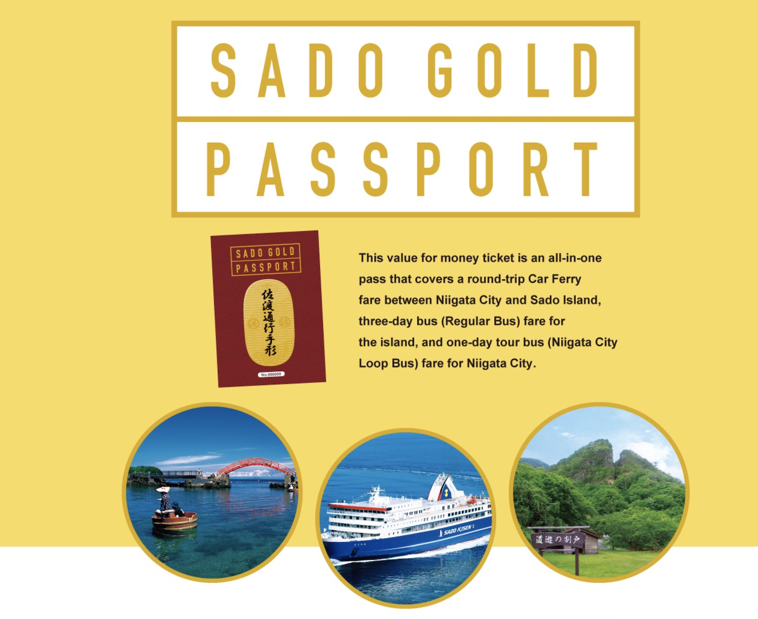 Sado Gold Passport - How To Get to Sado Island