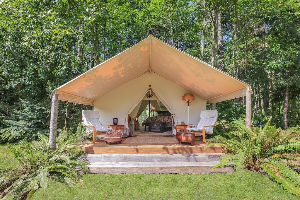 washington private glamping retreat whidbey island