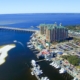 Airbnb Destin, Florida. Aerial view of beautiful city skyline