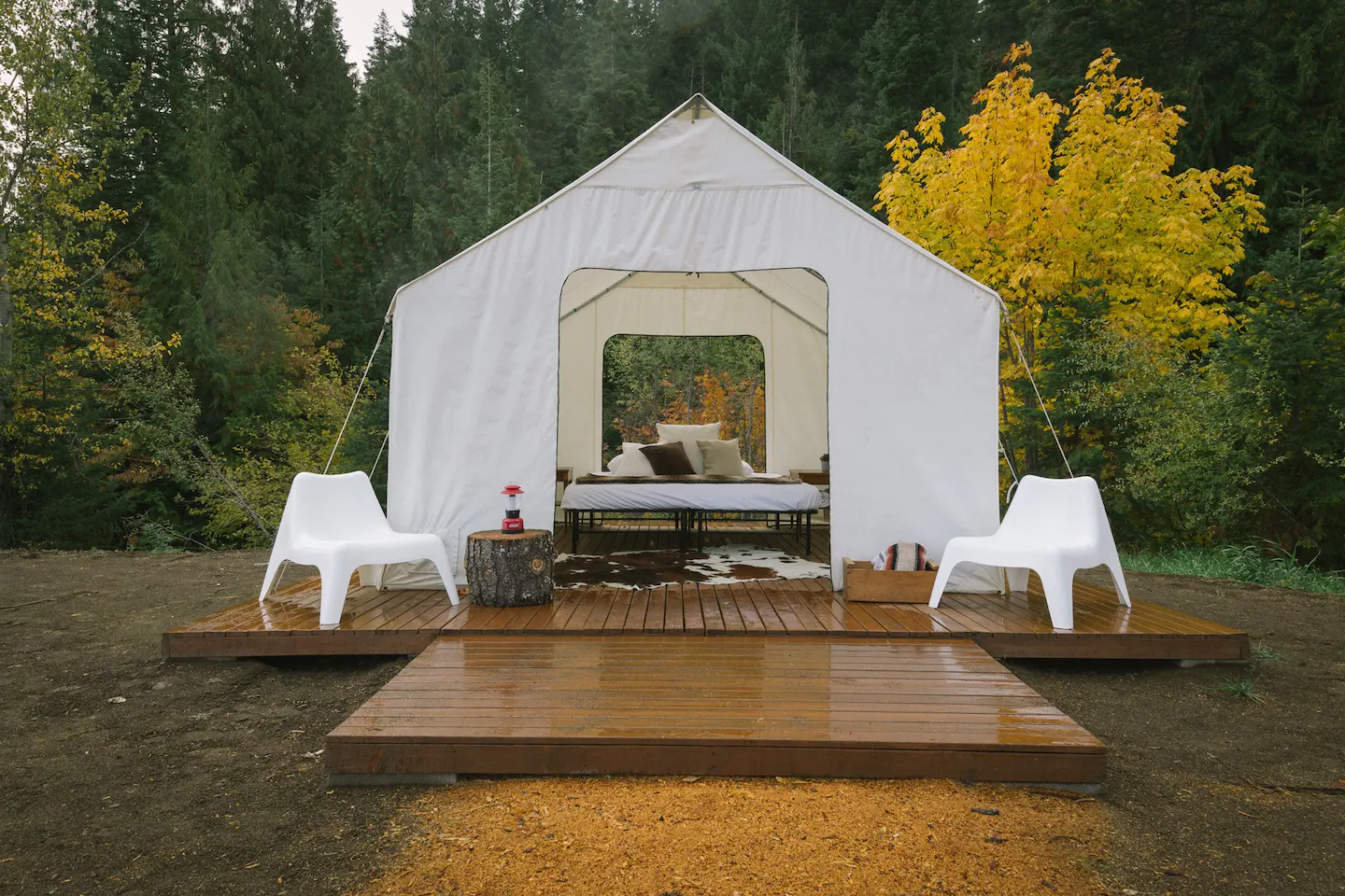 Washington Glamping at Cave Creek Farm - Mt. Adams Tent