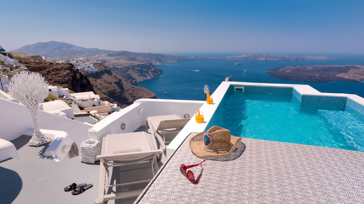 best airbnb in santorini with an infinity pool