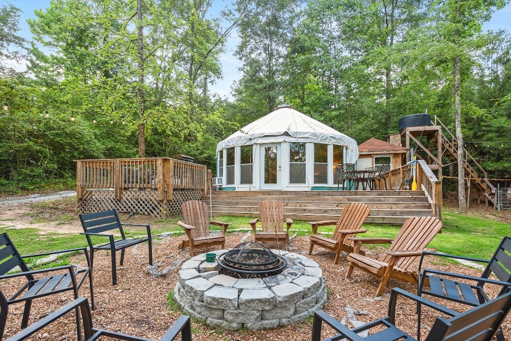 georgia luxury glamping secluded yurt private lake