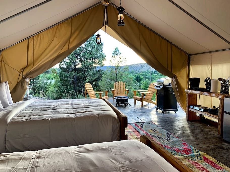 utah glamping zion luxury relax