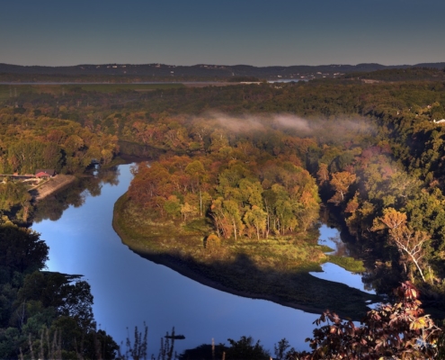 Autumn Scenic Overlook in Branson Missouri at Sunrise