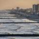 Galveston skyline and beach, Texas