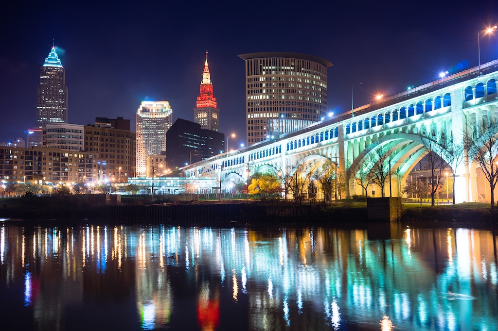 Cleveland Ohio Downtown City Skyline 