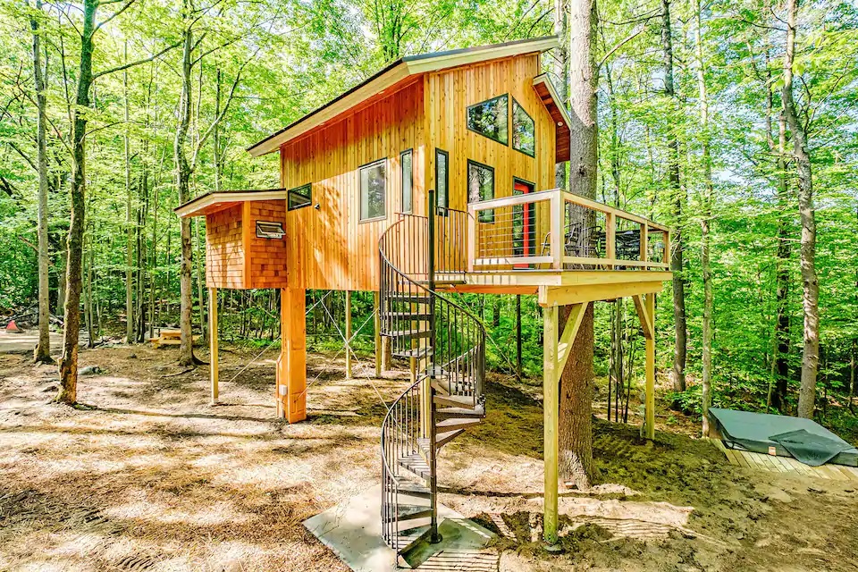 Treehouse Glamping Maine Airbnb