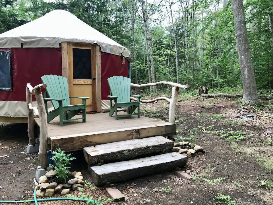 Yurt Glamping in Maine