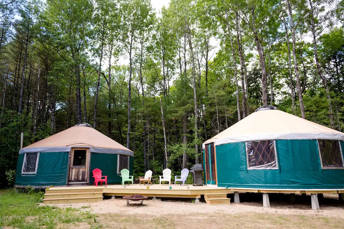 Yurt Glamping in Maine