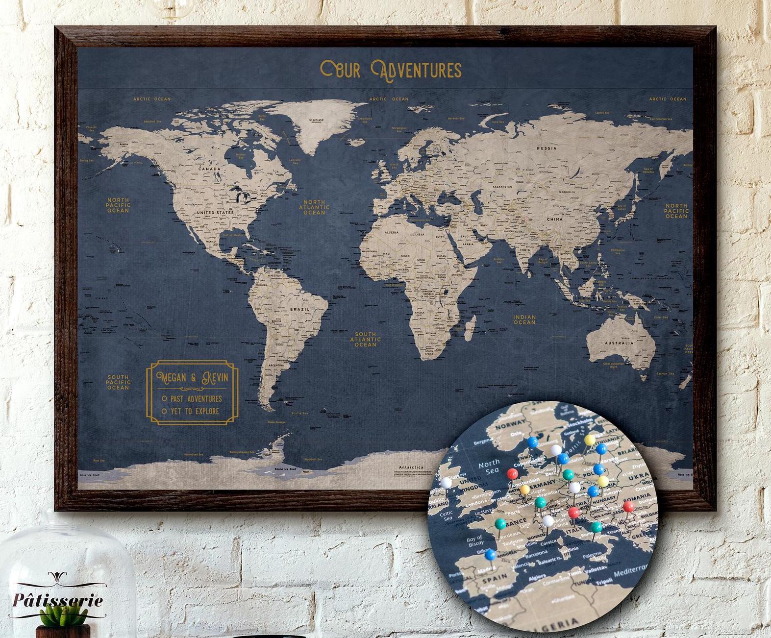 Push-Pin-Map-best travel-gifts-for-him