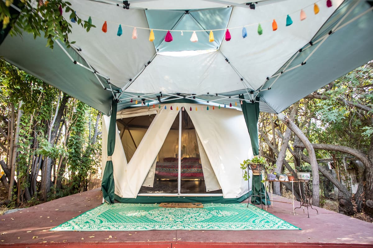 San Diego Bohemian Poolside Dome Glamping