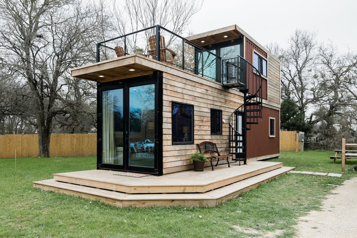 The Helm—2-Story Container Airbnb in Texas