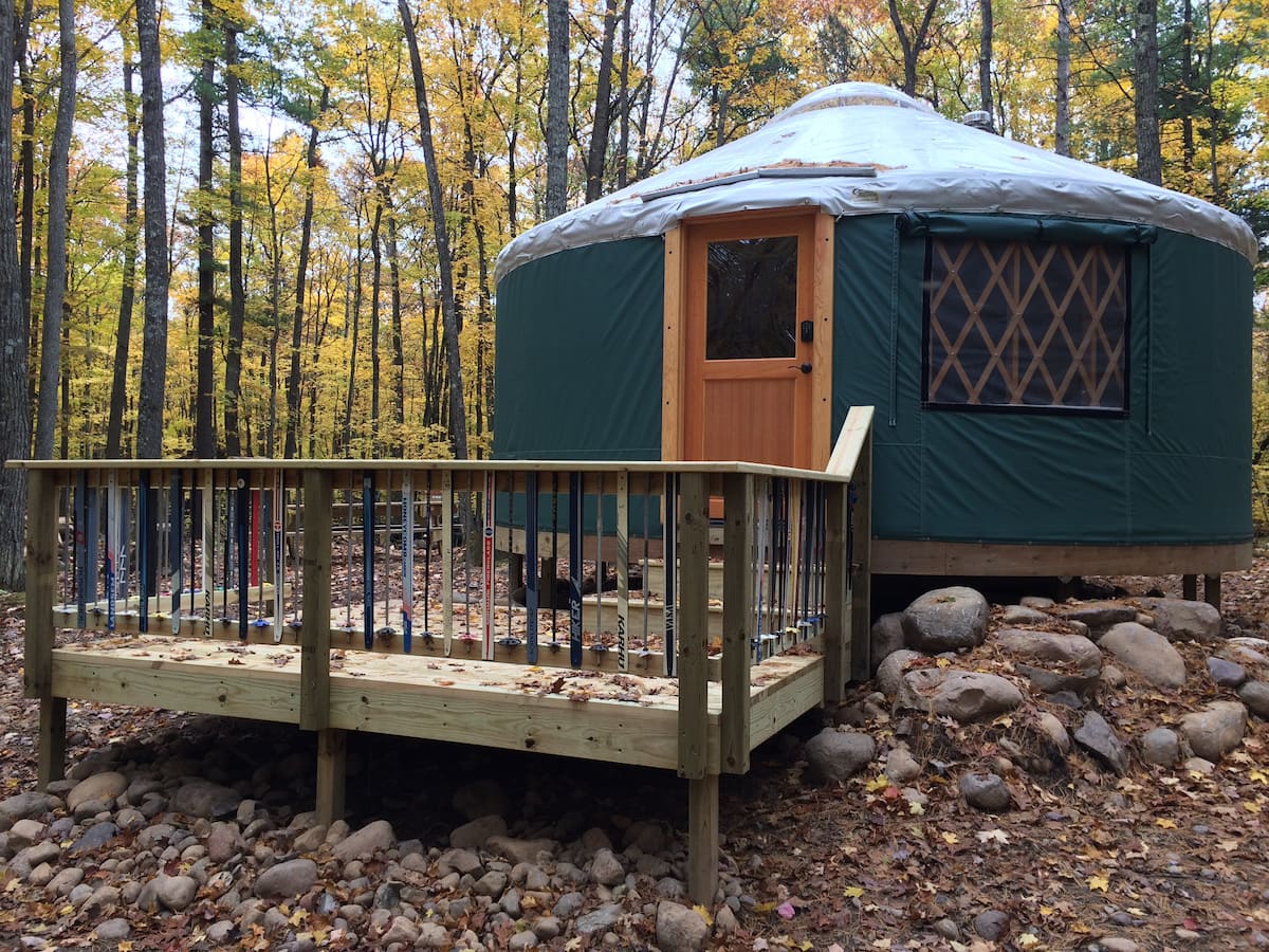 Cable Rustic Yurt Glamping in Wisconsin