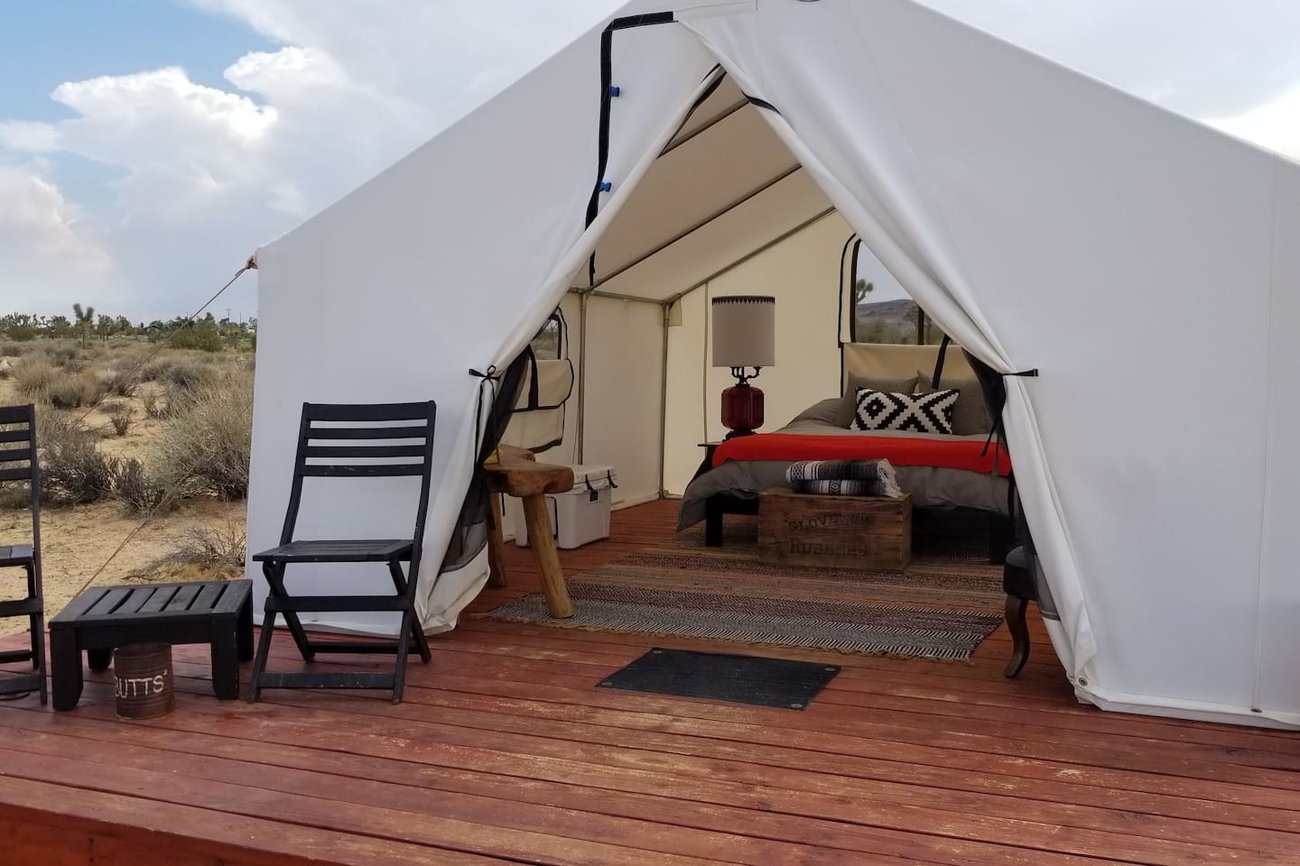 Joshua Tree Glamping Tent at Lazy Sky