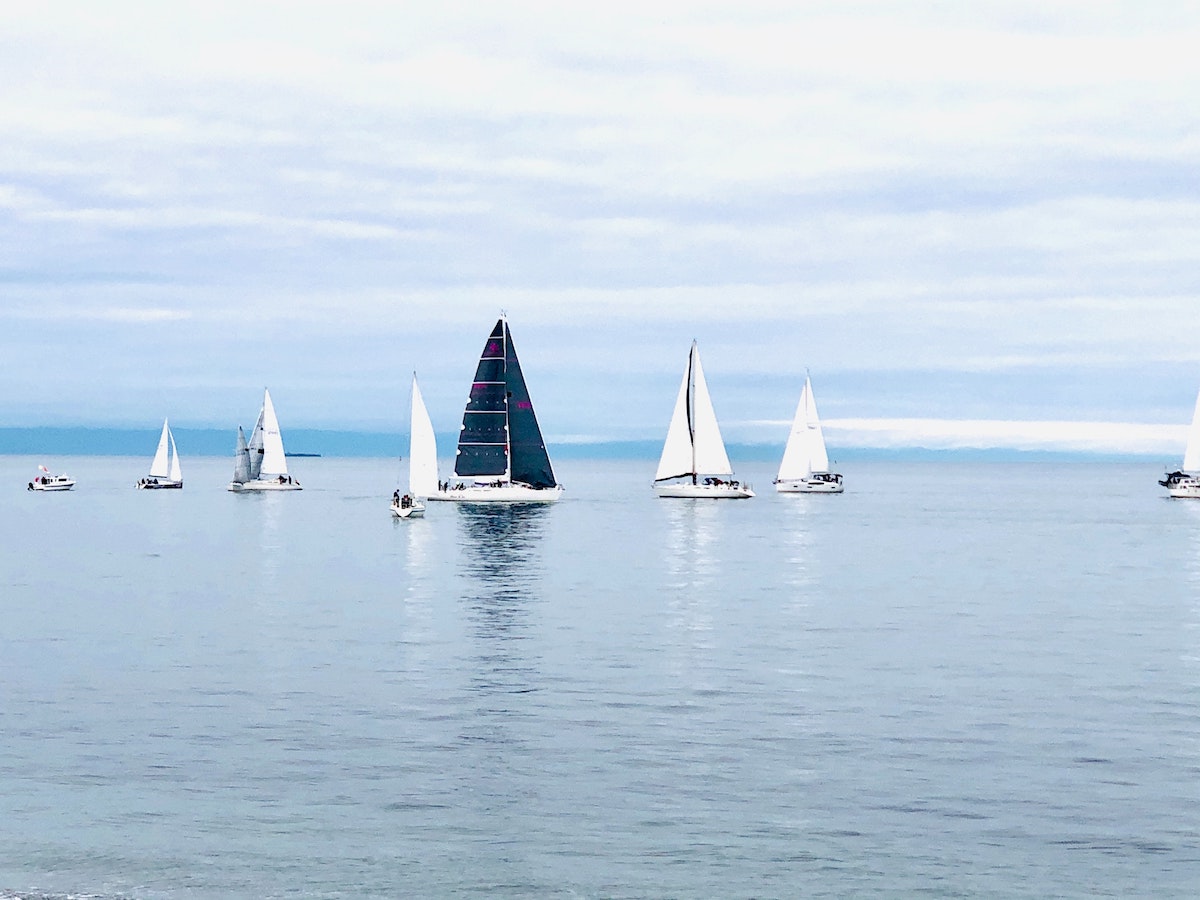 Sail boats on Whidbey Island, WA