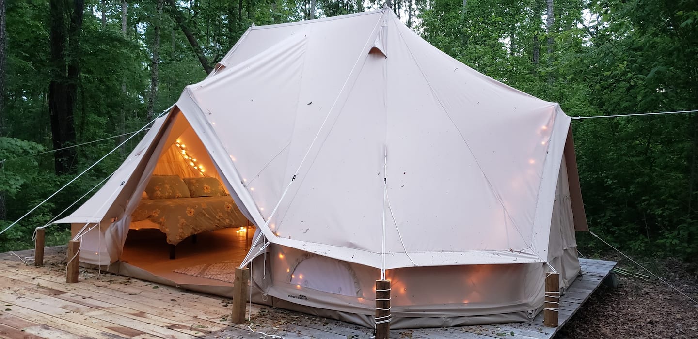 The Double Bell Yurt Glamping in Tennessee