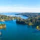 Bainbridge Island Panoramic Aerial Birds Eye View Winslow Seattle Mount Rainier Eagle Harbor