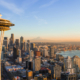 Seattle Skyline at Sunset with Space needle